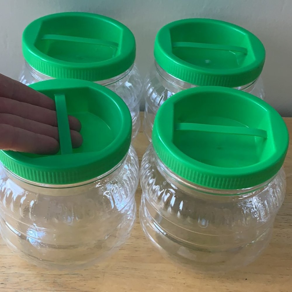 32oz Large Clear Plastic Storage Jars With Handle - Picture 4 of 6